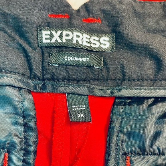 Express Pants Sz 2R The Columnist Red Straight Legs Pockets Like-New Classy - Picture 9 of 16